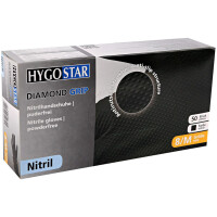 HYGOSTAR Nitril-Handschuh DIAMOND GRIP, M, schwarz