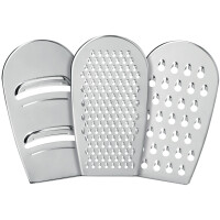 metaltex Universalreibe Trio-Box, 3 Einsätze, grau weiß