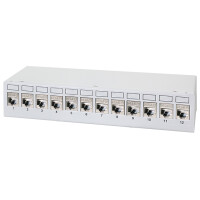 LogiLink Desktop Patch Panel Kat.6A, 4 Port, lichtgrau