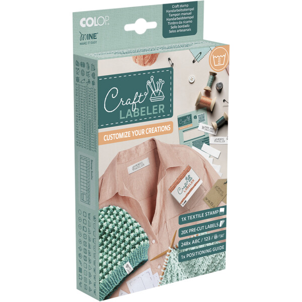 COLOP Textilstempel-Set Craft Labeler Printer 20 DIY SET