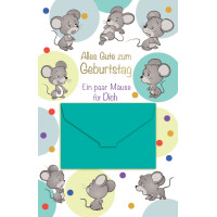 SUSY CARD Geldschein-Geburtstagskarte "Mäuse"
