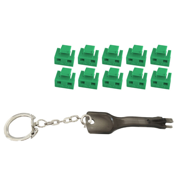 shiverpeaks RJ45-Port Blocker mit Schlüssel, weiß