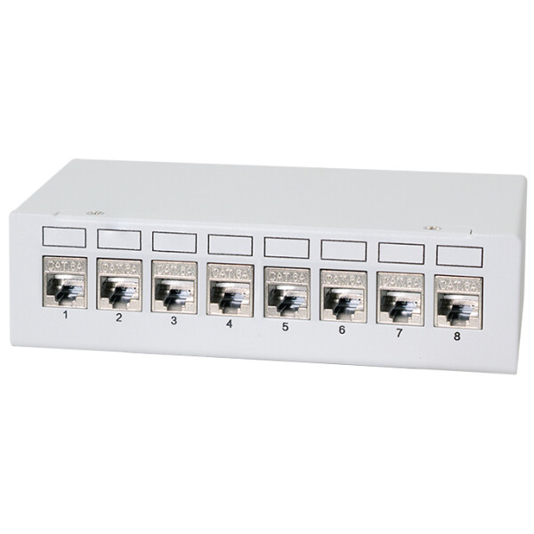 LogiLink Desktop Patch Panel Kat.6A, 6 Port, lichtgrau