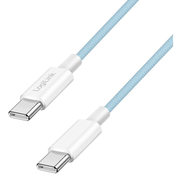 LogiLink USB 2.0 Kabel, USB-C - USB-C Stecker, 0,5 m, blau