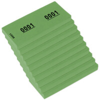 kangaro Nummernblock 1-1000, 105 x 42 mm, grün