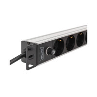 DIGITUS 19" Steckdosenleiste, Aluminium, 9-fach