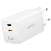 LogiLink USB-Steckdosenadapter, 2x USB-C PD, weiß,...