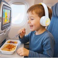 LogiLink BT 5.4 Kinder-Headset MUSIC BUDDIES, hellblau gelb