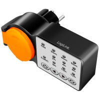 LogiLink Mechanische Zeitschaltuhr Outdoor, IP44, schwarz