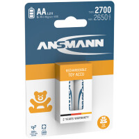 ANSMANN Toy NiMH Akku, Mignon AA, 2.700 mAh, 2er Blister