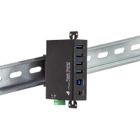 LogiLink USB 3.0 Industrie-Hub, 4-Port, schwarz