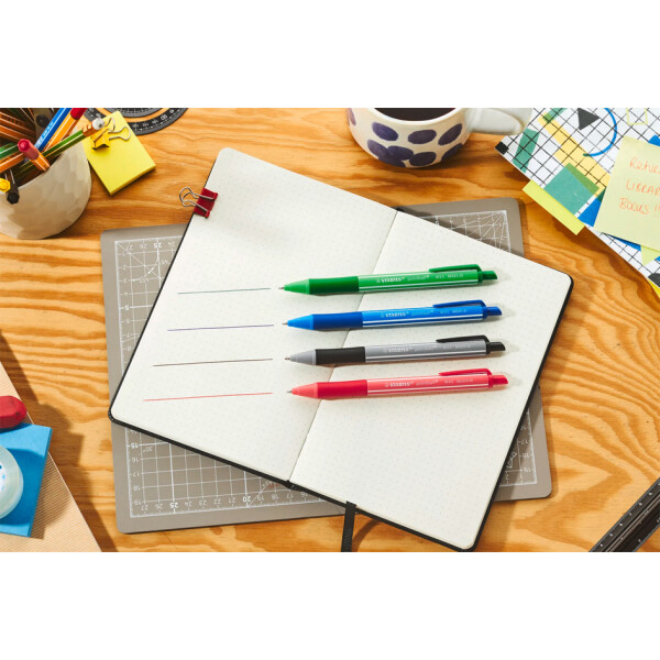 STABILO Druckkugelschreiber pointball colorful, 3er Etui