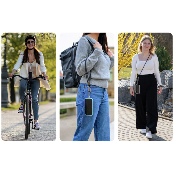 ANSMANN Smartphone Lanyard Kabel, USB-C - Lightning, rose