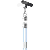 ANSMANN Smartphone Lanyard Kabel, USB-C - Lightning, rose