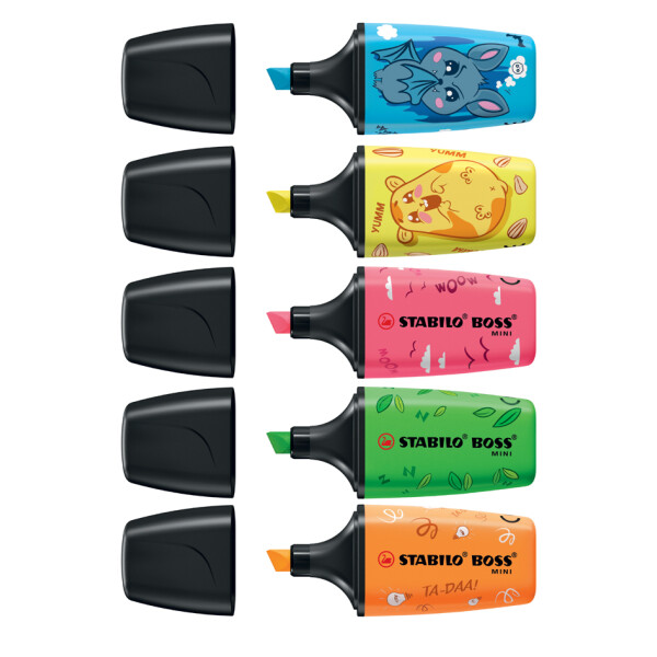 STABILO Textmarker BOSS MINI Animal Vibes, 50er Display