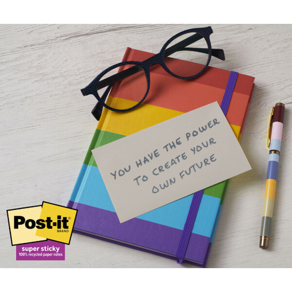 Post-it Haftnotizen super sticky Recycling notes, Pastell
