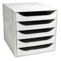 EXACOMPTA Schubladenbox ECOBOX, 5 Schübe, grau grau