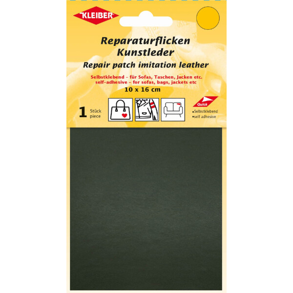 KLEIBER Kunstleder-Flicken, selbstklebend, hellbraun