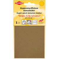 KLEIBER Kunstleder-Flicken, selbstklebend, hellbraun