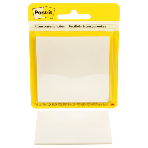 Post-it Haftnotizen transparent notes, farblos, 73 x 73 mm
