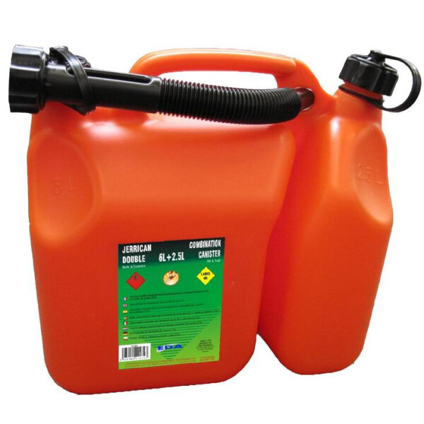 EDA Kombi-Kanister für Kraftstoff 6 Liter + Öl 2,5 Liter