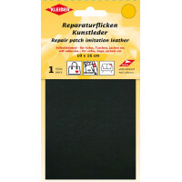 KLEIBER Kunstleder-Flicken, selbstklebend, dunkelgrau
