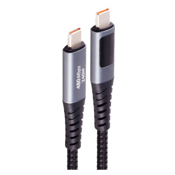 shiverpeaks Daten- & Ladekabel USB-C 2.0, mit Display, 1,5 m
