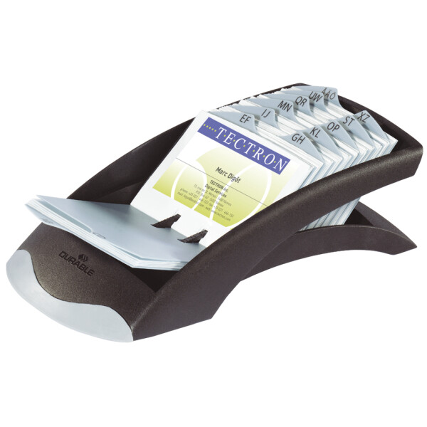 DURABLE Visitenkartenkartei VISIFIX desk VEGAS, schwarz