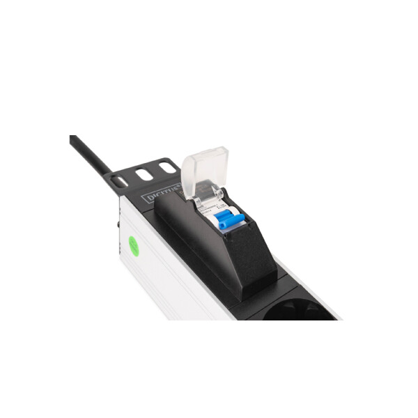 DIGITUS 19" Steckdosenleiste, Aluminiumprofil, 7-fach