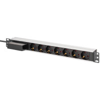DIGITUS 19" Steckdosenleiste, Aluminiumprofil, 7-fach