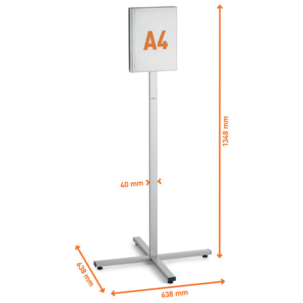 DURABLE Infoständer INFO STAND OUTDOOR, DIN A4, grau