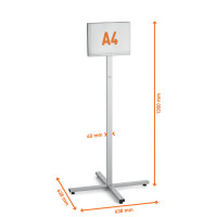 DURABLE Infoständer INFO STAND OUTDOOR, DIN A4, grau
