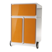 PAPERFLOW Rollcontainer easyBox, 1 Schub, weiß orange