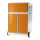 PAPERFLOW Rollcontainer easyBox, 1 Schub, weiß orange