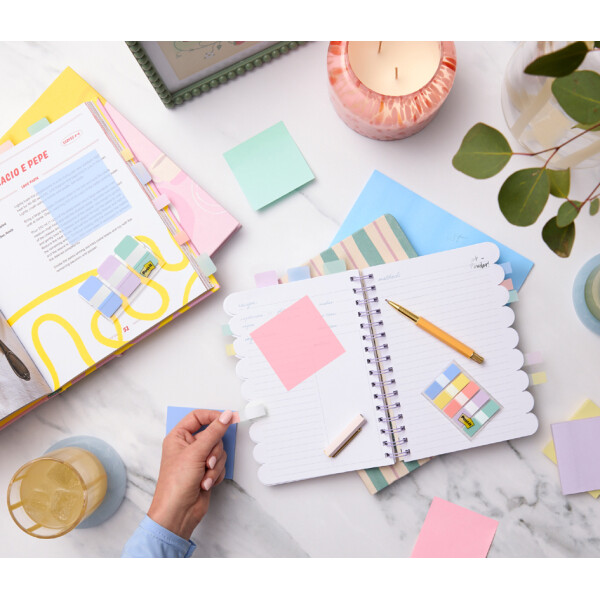 Post-it Super Sticky Page Marker Pastell, 15 x 50 mm