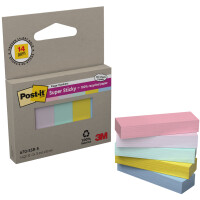 Post-it Super Sticky Page Marker Pastell, 15 x 50 mm