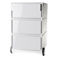 PAPERFLOW Rollcontainer easyBox, 4 Schübe, weiß weiß