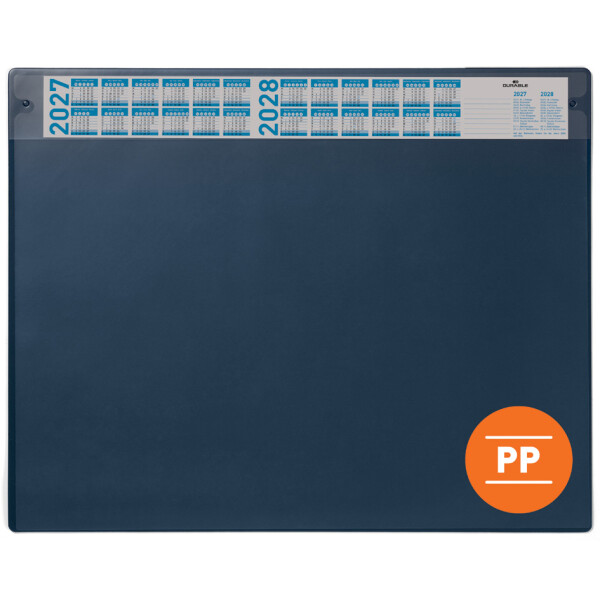 DURABLE Schreibunterlage mit Jahreskalender, PP, dunkelblau