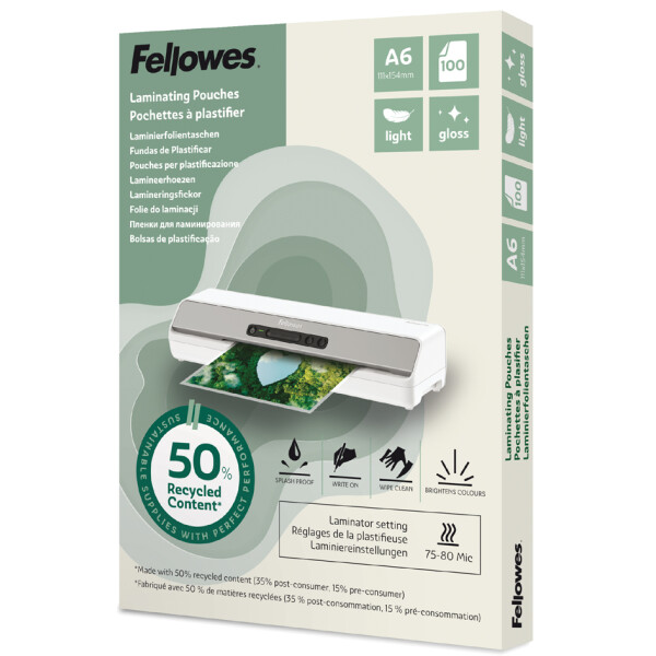 Fellowes Laminierfolientasche, DIN A3, gl&auml;nzend, 160 mic