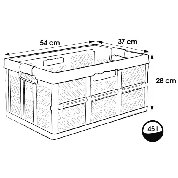 keeeper Profi-Klappbox "benno", 45 Liter, nordic-grey