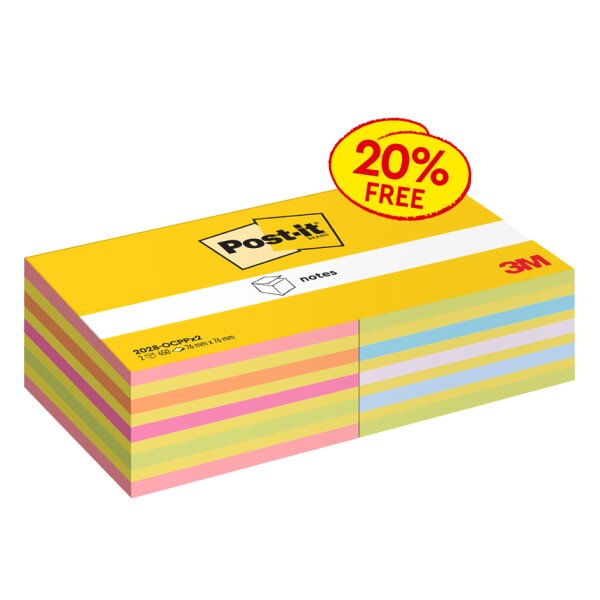 Post-it Haftnotiz-W&uuml;rfel notes, 76 x 76 mm, Promotion