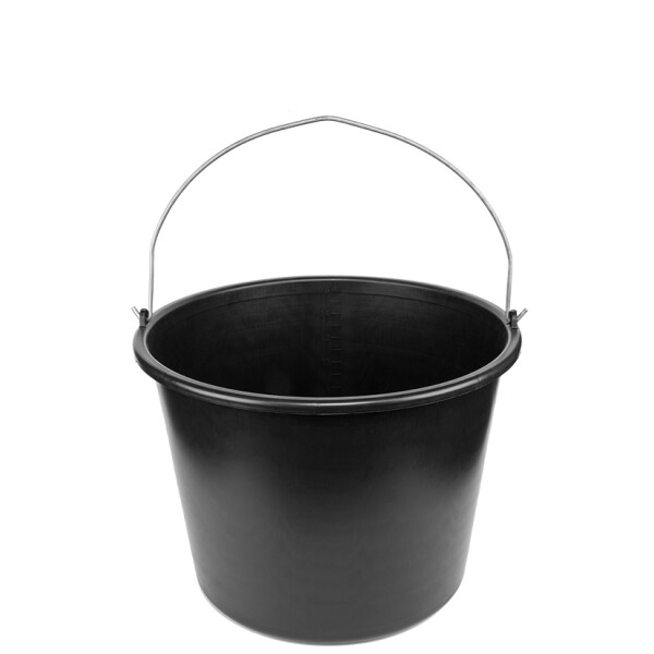 Bradas Baueimer, 12 Liter, PVC, schwarz