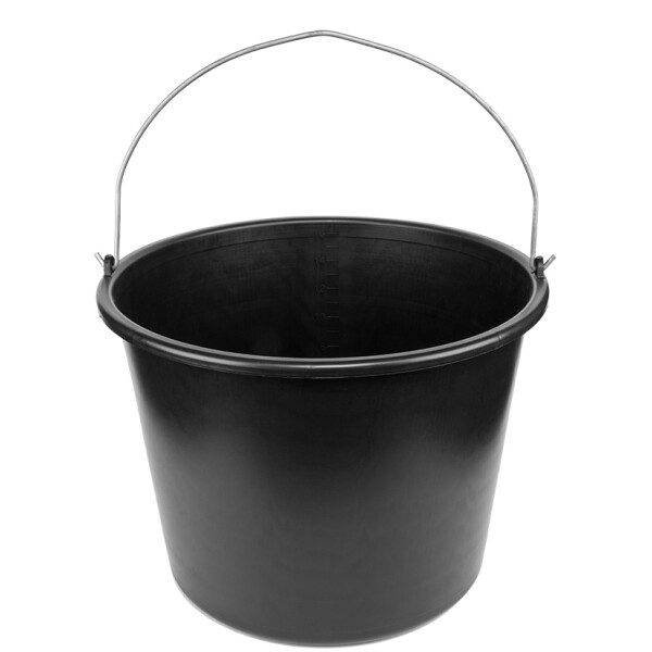 Bradas Baueimer, 12 Liter, PVC, schwarz