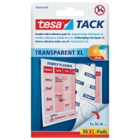 tesa TACK Klebepads XL, transparent, beidseitig klebend