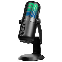 LogiLink USB Mikrofon mit RGB-Licht,Cardioid omnidirektional