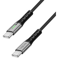 LogiLink USB 2.0 Kabel mit LED, USB-C - USB-C Stecker, 1,5 m