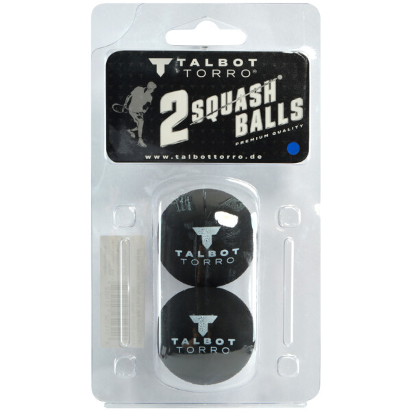 TALBOT torro Squashball, schwarz gelb, extra langsam, 2er