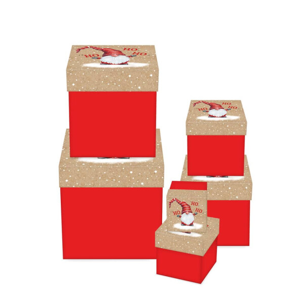 BRAUN+COMPANY Weihnachts-Geschenkkarton Willi Wichtel, 6-teilig 1481-23800