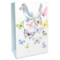 BRAUN+COMPANY Geschenktragetasche Schmetterlinge bunt, 36...