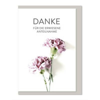 KOMMA³ Trauerdank ohne Blatt, 5 Stück, blau